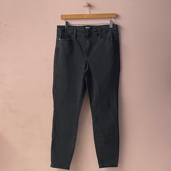 Buffalo David Bitton Black Wash Mollie High-Rise Stretch Skinny Jeans EUC Size 8 - Picture 1 of 12